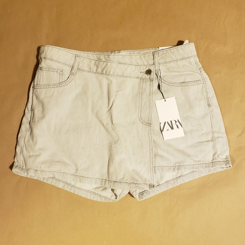 Zara Women's Light Gray Jean Shorts